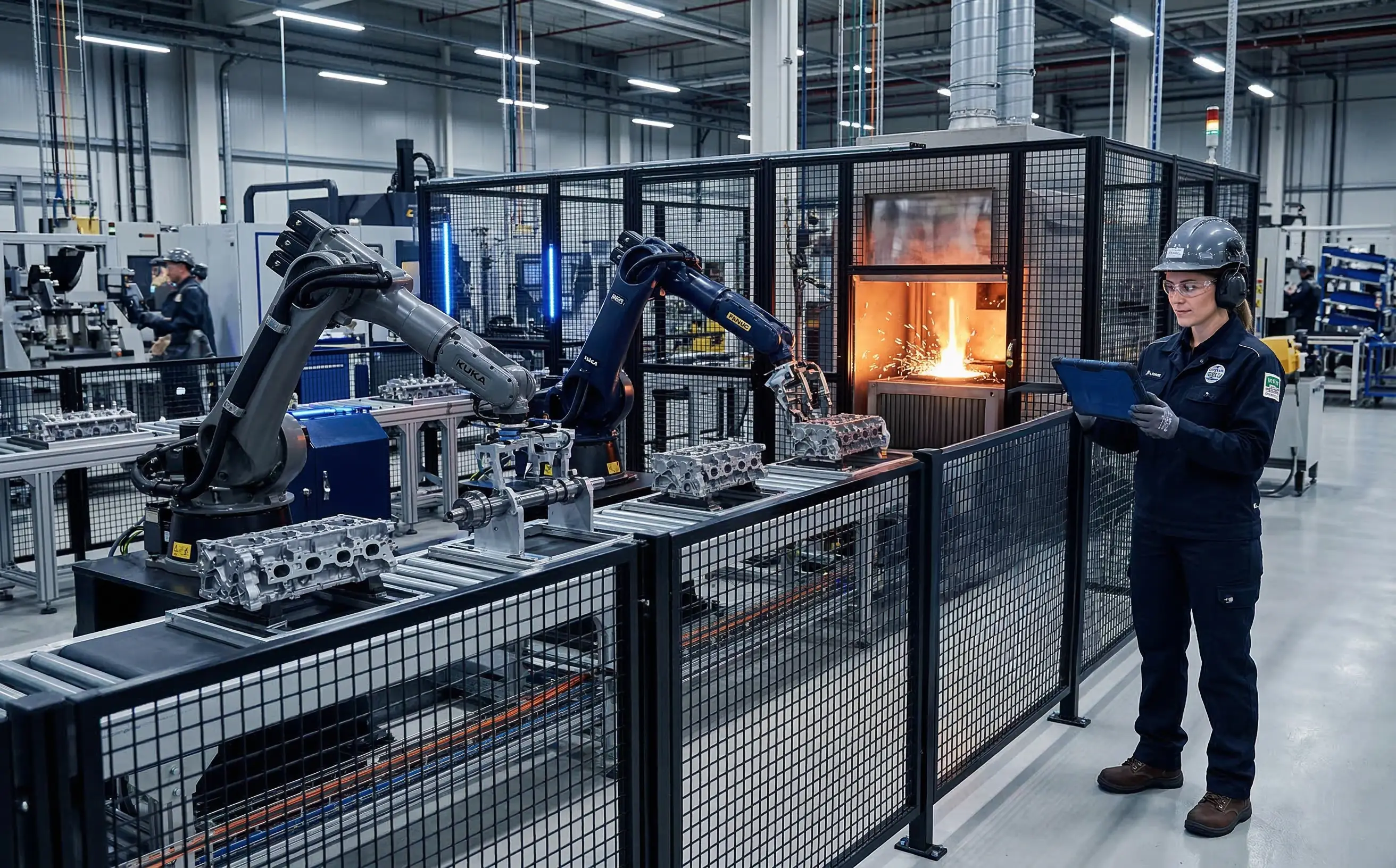 Factory Worker with Tablet