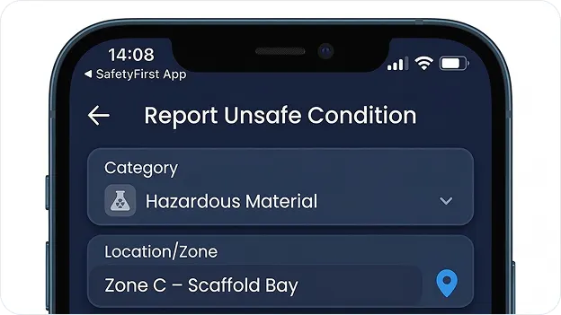 Field capture view UI